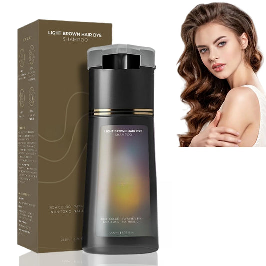 Polar Hair Dye Shampoo,Hair Care Instant Dye Shampoo,3 in 1 S/hampoo for Color Treated Ha/ir,Ha/ir Dy/e Shamp/oo Women,H/air Colour Sh/ampoo,Natural H/air D/ye Sh/ampoo,Colouring Sham/poo,Light Brown