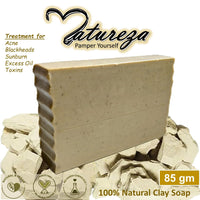 Natureza Organic Bentonite Clay soap Deep Cleansing Mineral Soap Anti bacterial scrub bar 90g
