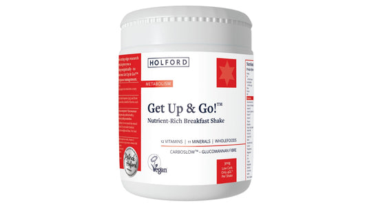 Patrick Holford PATRICK HOLFORD Get Up & Go/Multi-Vitamin & Mineral Supplement Shake Powder/for Weight Management Support / 24 Nutrients Plus Glucomannan/Naturally Sourced/Powder/Vegan/for Women & Men