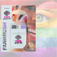 LGBT FACE PAINT Lizzy® Deluxe Rainbow Flag Crayon Brush Face Paint (Asexual)