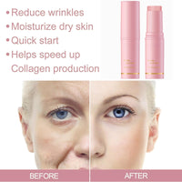 Ruojiar Collagen Multi Balm Stick,Collagen Wand,Deep Wrinkle Filler Coll/agen Stick,Moisturizing Balm for Fine Lines and Wrinkles,Skin Tightening Cream for Face,Instantly Hydrates,for Face,Eye,Lip,Portable