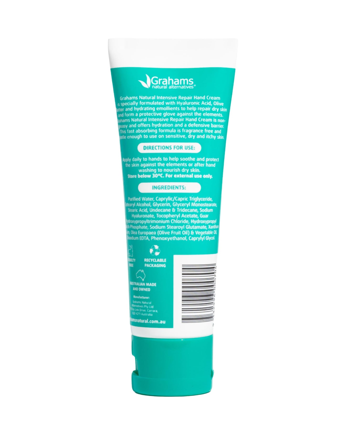 Grahams Natural Intensive Hand Repair Cream 50g | Calendula, Shea Butter, Coconut Oil, Vitamin E | Intense Hand Cream for Very Dry Hands & Eczema Prone Skin | Itch Relief & Cracked Finger Tip Repair