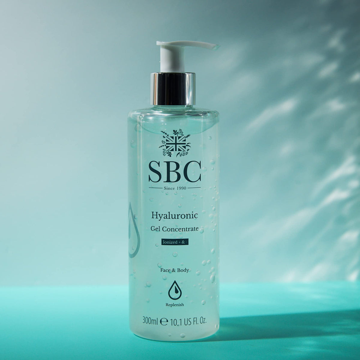 SBC Skincare Hyaluronic Gel Concentrate - 300ml | Hyaluronic Moisturiser For Face And Body | Anti-Ageing Hyaluronic Gel | 20% Hyaluronic Acid | Vegan Friendly Moisturising Gel