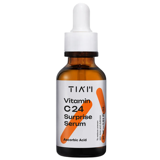 TIA'M TIAM Vitamin C24 Surprise Serum - Face Brightening Serum & Vitamin C Moisturiser for Face | Dark Spot Corrector Vitamin C serum for Face | Discoloration Correcting Serum & Night Moisturiser 1.01 fl oz
