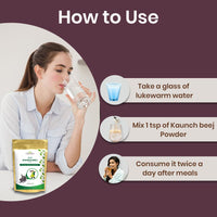 Vedikroots VedikRoots Kaunch Beej Powder - Tap Into The Power of Ayurveda for Increased Strength and Stamina (100g)