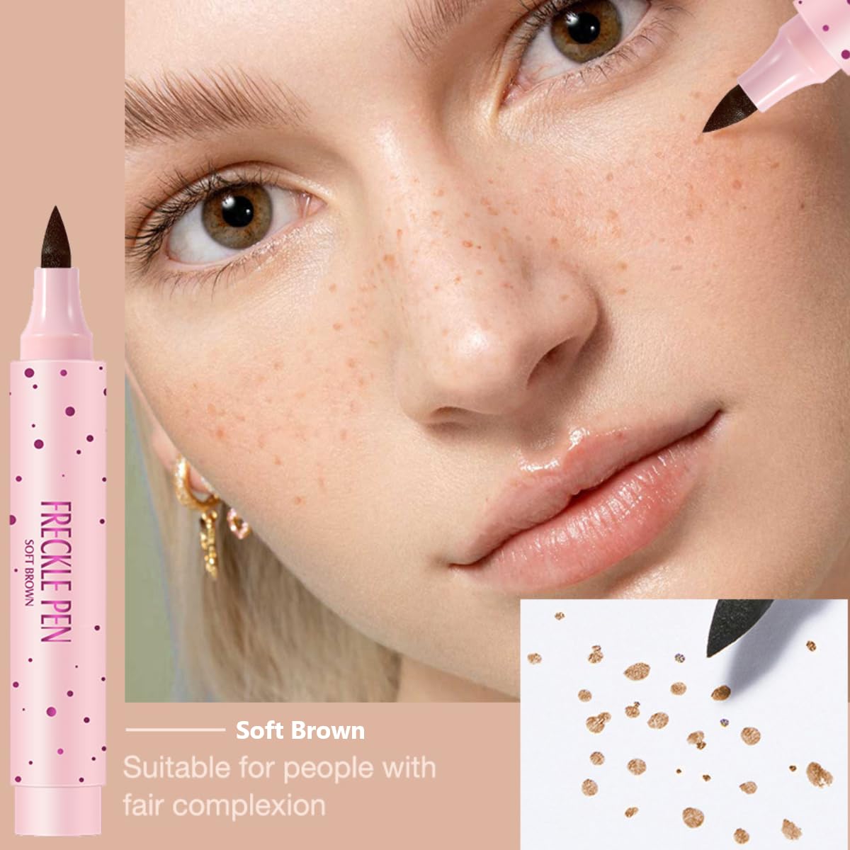 KARLOR Freckle Pen Freckle Pen Waterproof Light Brown Thin Freckle Tattoo Freckle Pen Brownish Spot Pencil