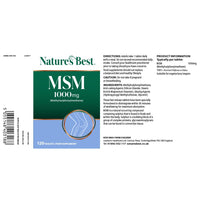 NATURE'S BEST Nature's Best Pure MSM 1000mg Tablets, 120 Tablets