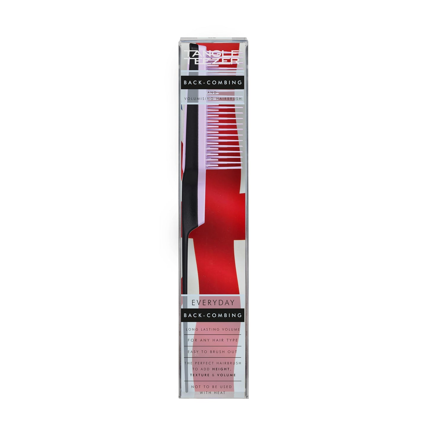 Tangle Teezer | The Ultimate Volumizer Hairbrush for All Hair Types | Adds Texture and Volume | Back Combing Black/Lilac