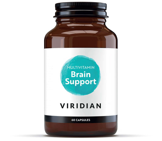 Viridian - Brain Support Multivitamin - 60 Caps | for Cognitive Function | Botanical Extracts, Vitamins and Minerals | Vitamin B5 Supports Mental Performance | 100% Active Ingredients | Vegan