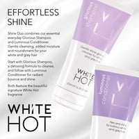 White Hot Shine Duo: Glorious Shampoo & Luminous Conditioner 200ml, shine & cleanse for glossy white & grey hair