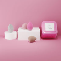 MUUK' SUPERFOODS MUUK Makeup Sponge Blender 4 Pack Foundation Sponge Latex Free Beauty Blender Applicator With Sponge Holder Case Ideal For Foundation, Powder and Cream