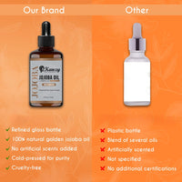 KANZY HAIR AND BEAUTY Kanzy Jojoba Oil Cold Pressed 50ml - 100% Pure Jojoba Oil for Hair, Nails, Eyelash & Eyebrow Growth - Vegan & Cruelty-Free for Skin, Face & Body as Carrier, Massage Oil