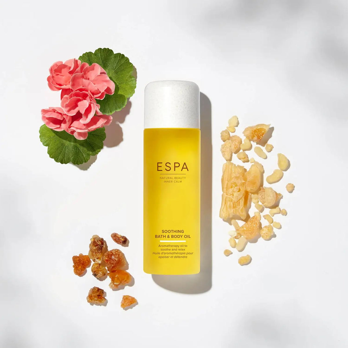 ESPA | Soothing Bath and Body Oil | 100ml | Myrrh, Rose Geranium & Frankincense | Magnesium, Ashwagandha, Essential Oils | Supports Skin's Natural Barrier
