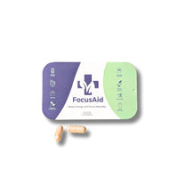 DailyAid FocusAid - Natural Energy Supplement - Nootropics Brain Supplement for Mental Focus & Cognitive Support, Lions Mane Supplement, Caffeine Tablet, Natural Brain Booster - 60 Capsules, Month Supply