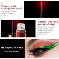 Glitter Liquid Eyeliner, OCHILIMA Long Lasting Waterproof Shimmer High Pigmented Silver Gold Metallic Colorful Eyeliners Glitter Makeup for Women