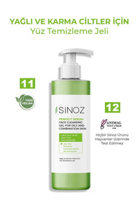Sinoz,Perfect Sebum Balancing Facial Cleansing Gel,400 ml,For Oily Combination Skin