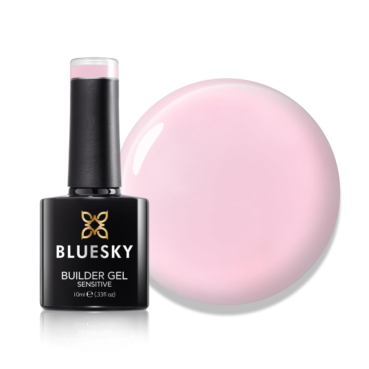 BLUESKY Bluesky All in One Fast & Easy Builder Gel Sensitive 10ml, Pink Clouds - Pale Pink, Nail Strengthener and Extender for Sensitive Nails, Requires Curing Under LED UV Nail Lamp