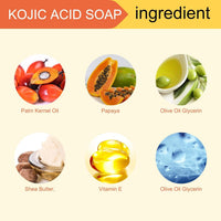 Peak Health Whitening Kojic Acid Soap Facial Bleaching Dark Spot Acne Scars Skin Brighter Lightening Detox Pigmentation Removal Reduce (Pack of 1)