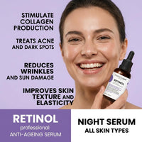 PERFECT LOOK LONDON Perfect Look London Advanced Retinol Serum with Hyaluronic Acid – Hydrating Anti-Ageing Formula for Wrinkles, Fine Lines & Dark Spots – Smoothing Vitamin A Night Serum – 30ml