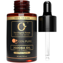 The Organic Forest – VEGAN . PURE . NATURAL 100% Pure Cold Pressed Unrefined Organic Jojoba Oil | Skin Care & Makeup Remover | Moisturizing Body Oil for Dry & Wrinkle Skin | USDA Certified Cleansing Oil, Hair Oil, Lip Oil & Massage Oil |