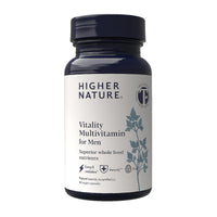 HIGHER NATURE Higher Nature - Vitality Multivitamin for Men - True Food Formula Nutrients from 16 Real Foods - Vegan - One Month Supply - 60 Capsules