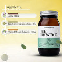 Your Fitness Tools Vegan Vitamin B12 1000MCG | 120 x Methylcobalamin Vegan B12 Capsules | Contribute to The Reduction of Tiredness and Fatigue | Made in The UK