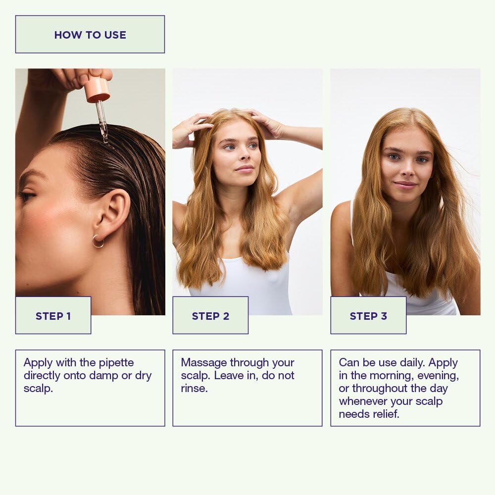 Maria Nila Head & Hair Heal, Soothing Serum, Leave in Treatment for For Dry/Itchy Scalp, Soothing Hyaluronic acid & Aloe Vera, Peppermint extract for Cooling Effect, 50 ml
