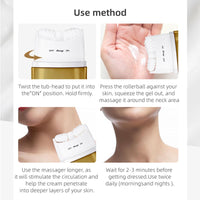 WEJOY AH-8 Firming Neck Cream,Tighten and Lift Neck Cream for Sagging and Tightening,Hexapeptide Lifting Neckcream with Roller,Reduce Wrinkles Fine Lines And Double Chin,120g