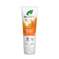 Dr. Organic Dr Organic Manuka Honey Face Scrub, Exfoliating, Dry Skin, Mens, Womens, Natural, Vegetarian, Cruelty-Free, Paraben & SLS-Free, Recycled & Recyclable, Organic, 125ml, Packaging may vary