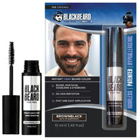 BLACKBEARD FOR MEN Blackbeard for Men Temporary Beard & Facial Hair Colour Brush‑On Grey Coverage for Beard, Moustache, Sideburns & Brows Hypoallergenic, Water‑Resistant, Easy‑Apply Brown Black 12 ml