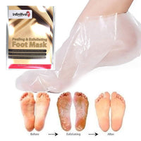 Infinitive Beauty Exfoliating Foot Mask Peeling Feet Masks Pair, Exfoliator, Exfoliater, Exfoliating Scrub, Whitening and Moisturiser, Clear Foot Odour, Remove Hard Dead Skin, Soft Feet, Cleanser, 7 Days Effective