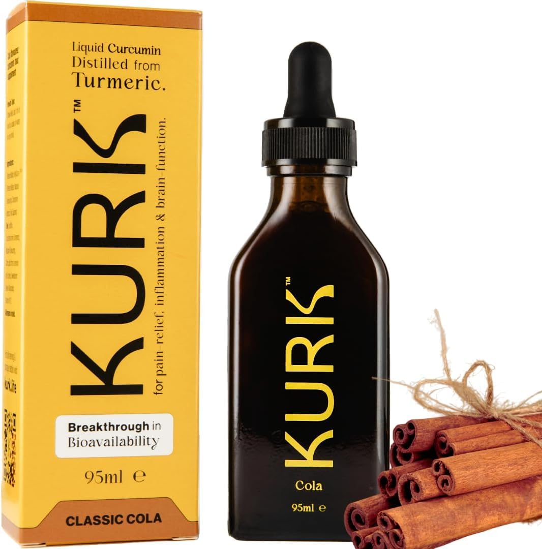 High Strength Liquid Curcumin Oil from Turmeric | Advanced Absorption Technology | 1000x More Absorbent Than Powders & Capsules | Naturally Reduce Inflammation. (Cola 95ml)