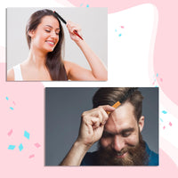 Mozeat Lens Small Round Hair Brush, 2 Pcs Mini Roller Brushes with Stiff Nylon Bristles, Professional Salon Hairdressing Brush for Blow Drying Curly Hair Styling Bangs Lifting Beard Care