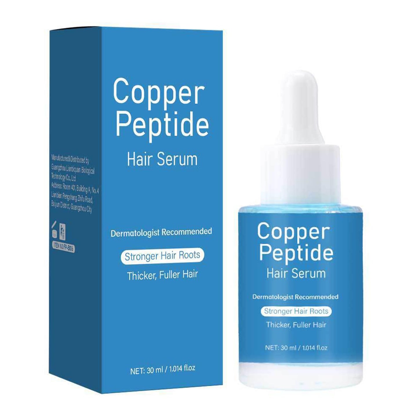 Copper Peptide Hair Serum Growth for Women & Men, Hair Serum for Hair Growth with Castor Oil, Reduces Hair Loss, Promotes Hair Regrowth, Repair Damaged Hair, Hair Oil for Dry Damaged Hair
