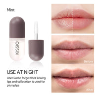 KISSIO Lip Plumper Set,Natural Lip Plumper,Lip Care, Lip Plumper Gloss,Lip Moisturizing Beautiful,Day Ues And Night Use Set,Clear, 2pcs