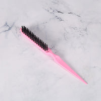 IRYNA 1 Pack Back Combing Brush Slick Back Hair Brush Three Row Nylon Teasing Brushes Backcomber Brush Smoothing Hair Brush for Home Beauty Salon