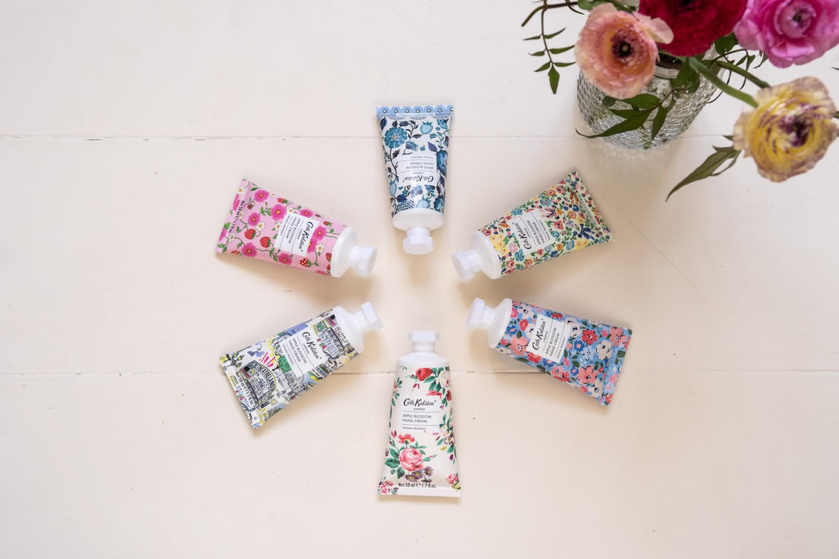 Cath Kidston Hand Cream 50ml, Shea Butter, For Soft Moisturised Hands, Apple Blossom and Elderflower Fragrance, Pocket and Travel Size, Beauty Gift For Her, Cruelty Free, Harmony Ditsy