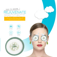 LALAFINA 100pcs Spa Cooling Eye Pads Cucumber Print Eye Patches Eyelash Pad Disposable Vegetable Eye Patches Non- woven Eye Masks Paper for Home Travel Salon