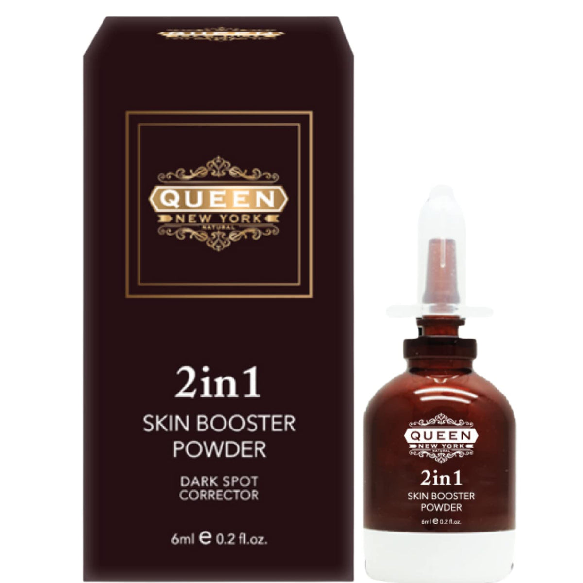 QUEEN NATURAL NEW YORK QUEEN 2in1 Skin Booster Powder-Naturally Radiant Skin, Soft and Smooth. Revealing Strong and Healthy Skin.