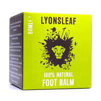 Lyonsleaf 100% Natural Foot Balm - With comfrey for tired feet, marshmallow root for hard or dry skin on feet and anti fungal coconut, lemongrass and lavender