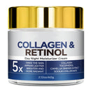 Retinol Collagen Cream for Face,Anti-Aging Retinol Cream Anti-Wrinkle Reduce Fine Lines Lifting and Firming Cream 24-Hour Facial Care Suitable For Most Skin Types 60g