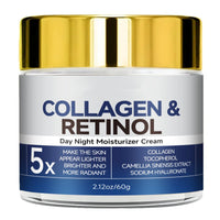 Retinol Collagen Cream for Face,Anti-Aging Retinol Cream Anti-Wrinkle Reduce Fine Lines Lifting and Firming Cream 24-Hour Facial Care Suitable For Most Skin Types 60g