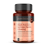 Pureclinica High Potency Korean Panax Ginseng 10,000mg x 720 Tablets (4 Bottles of 180)- 2 Years Supply