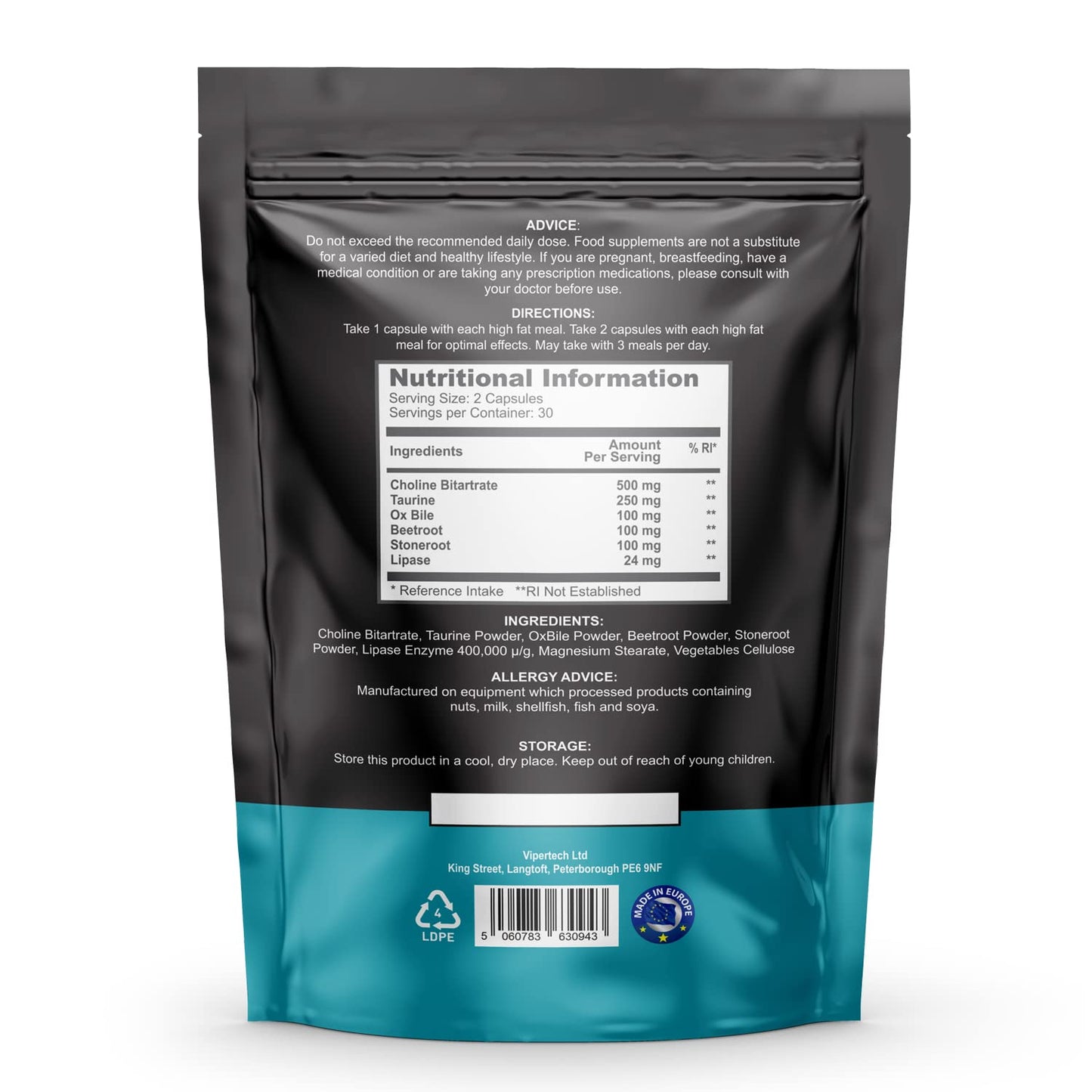 Nutrality Bile XL - 60 Capsules - Bile Supplement for Liver Detox - Gallbladder Supplements for Adults - 30-Day Supply - Natural Premium Quality