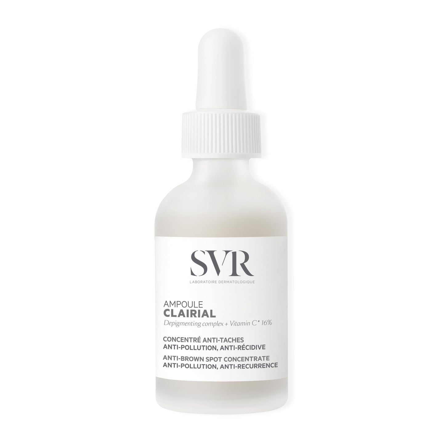 SVR CLAIRIAL Ampoule - Hyperpigmentation Face Serum, Vitamin C and Whitening Complex Triple-Action Concentrate - Anti-Brown Spot, Anti-Pollution, Anti-Relapse, 30ml