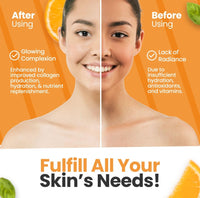 Premium Glutathione 500mg & Vitamin C 500mg Effervescent Tablets - Orange Flavour, Skin Brightening & Antioxidant Supplement, Vegan, Non-GMO - 20 Tablets by Ayaani