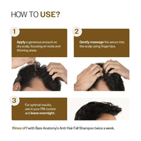 Bare Anatomy Advanced Hair Growth Serum | 3% Redensyl + 4% Anagain + 3% Baicapil + 1% Capilia Longa, Rosemary, Biotin & Rice Extract | Hair growth & Hair fall control serum for Women & Men | Pack of 3