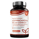 Ashwagandha Relax Complex - Enhanced with Magnesium, Lion's Mane & L-Tryptophan - 120 Capsules - Nutravita