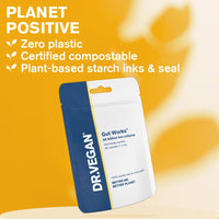 DR.VEGAN Gut Works® | 50bn Live Cultures | Pre & Probiotic | 30 Vegan Friendly Capsules | One-A-Day | 6 clinically studied strains