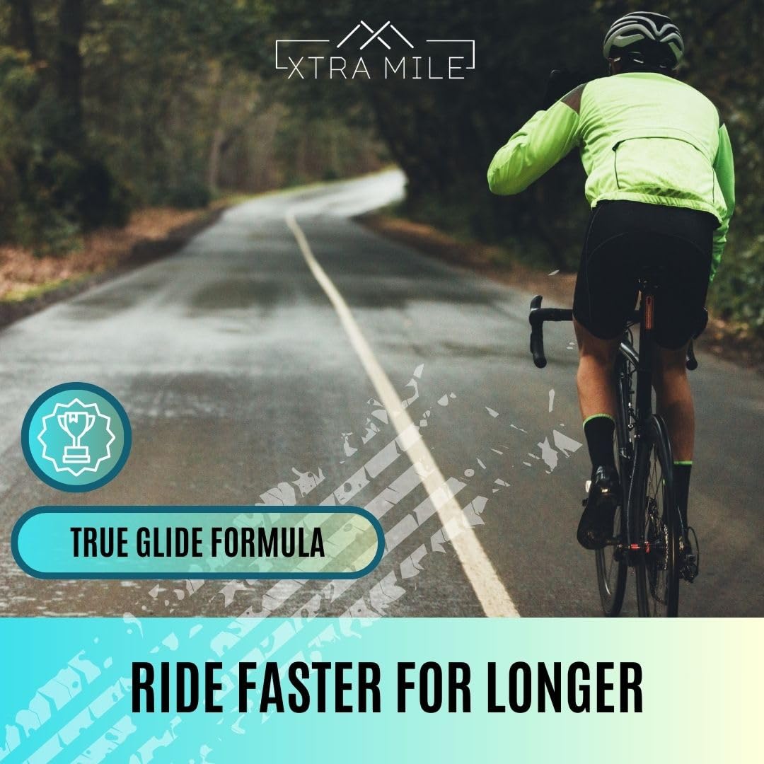 Xtra Mile Comfort Pro Chamois Cream - Premium Anti-Chafe & Antibacterial Solution for Ultimate Cycling Comfort for Men and Women. Natural ingredients. Vegan.